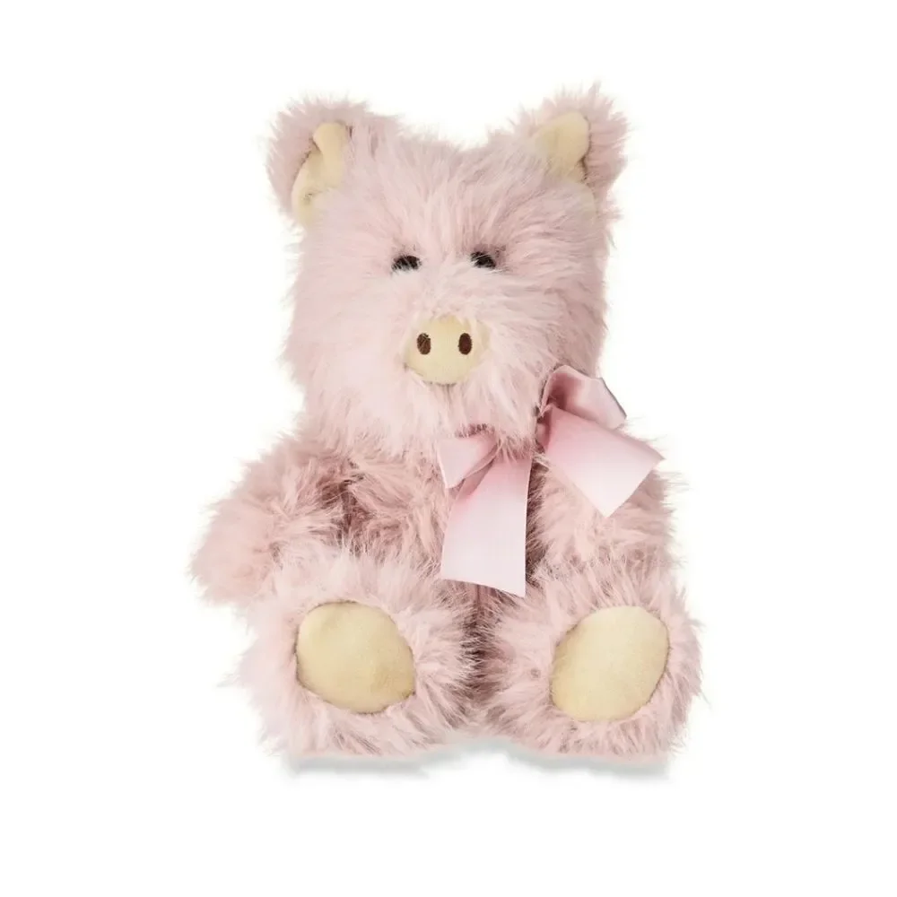 Easter Valentine's Birthday Medium Pink Furry Pig Plush 11